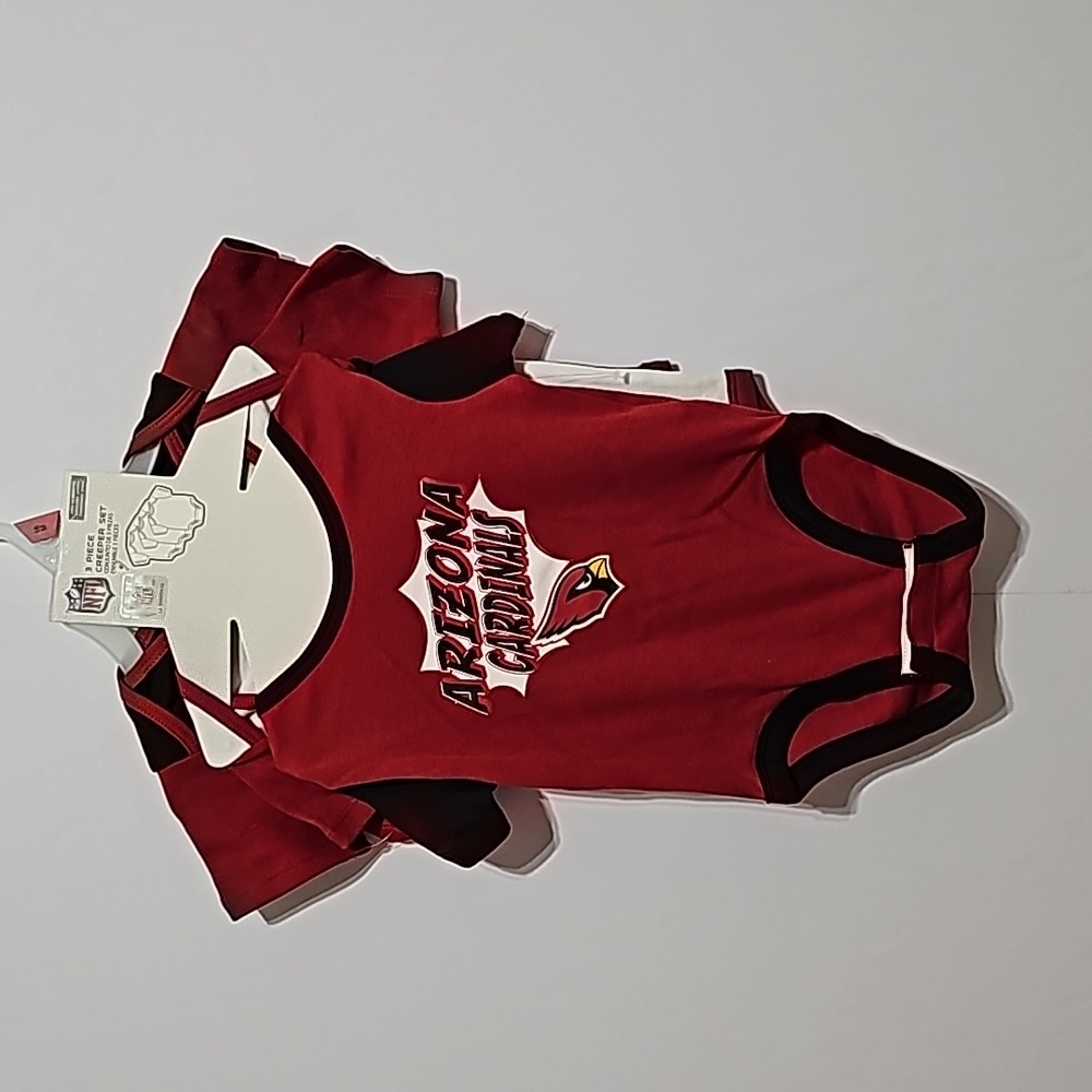 18m NFL AZ Cardinals 3 Piece Onesie Set
